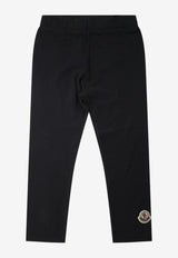 Moncler Kids Baby Girls Logo Patch Leggings Blue 8H00002-8790N778_73651