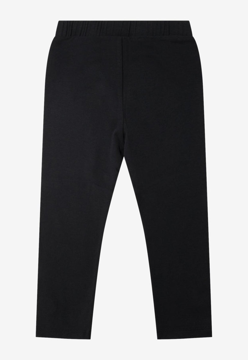 Moncler Kids Baby Girls Logo Patch Leggings Blue 8H00002-8790N778_73651