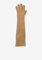 Toteme Long Knit Gloves  Beige 244-WSG0009-YA0004033_73752