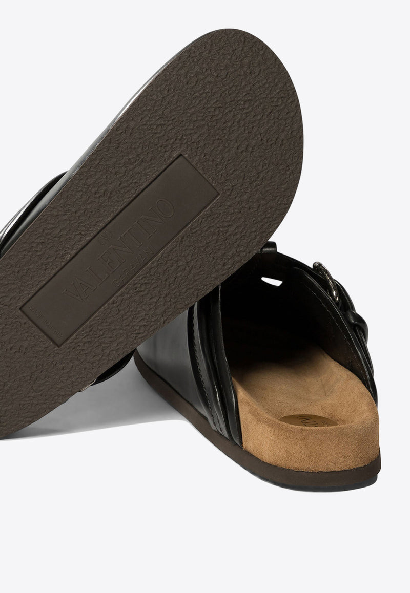 Valentino Fussfriend Leather Mules Black 5Y2S0I34JTBYVN_74005