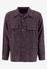 Needles Paisley Wool Shirt Purple PU164A-PURPLE_74099