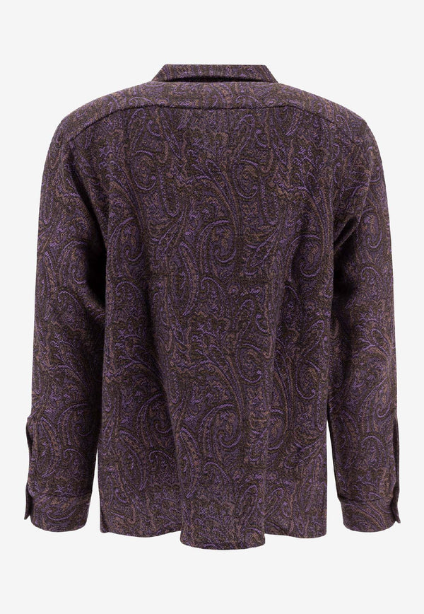 Needles Paisley Wool Shirt Purple PU164A-PURPLE_74099
