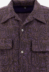 Needles Paisley Wool Shirt Purple PU164A-PURPLE_74099