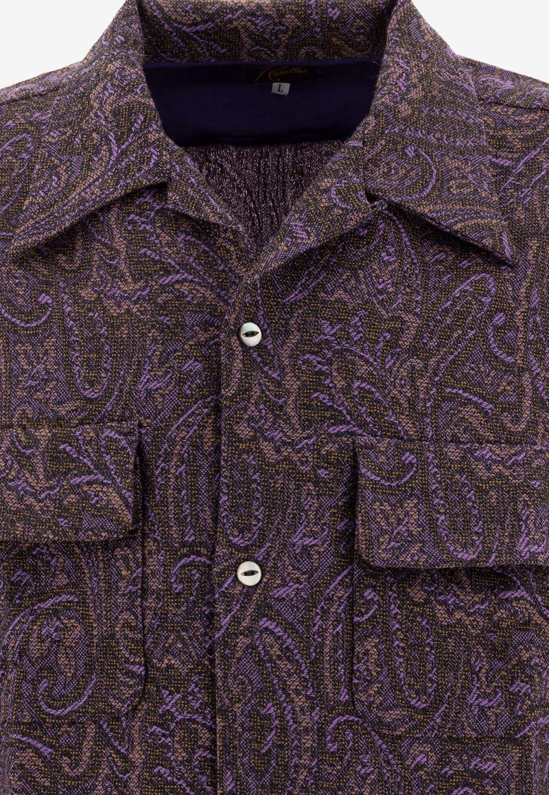 Needles Paisley Wool Shirt Purple PU164A-PURPLE_74099