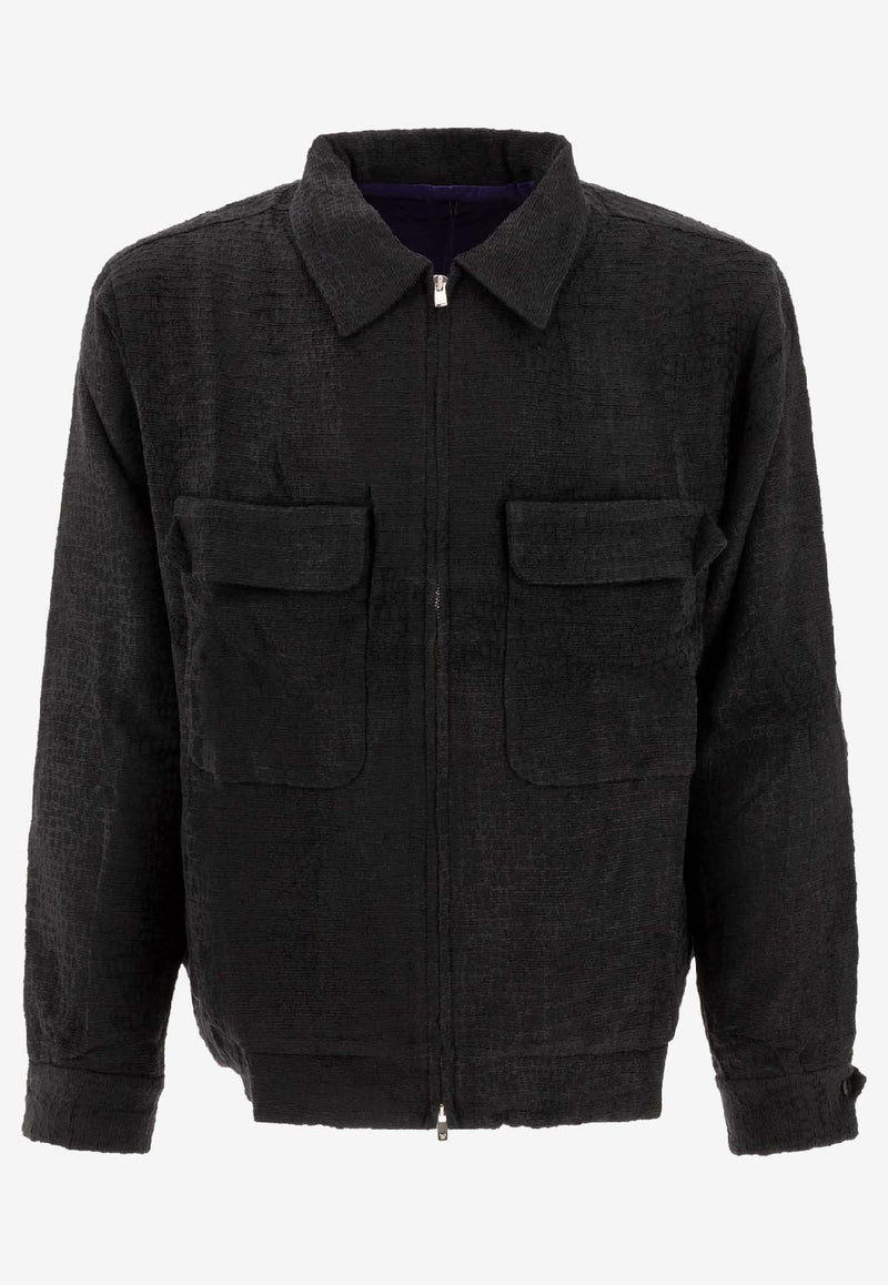 Needles Sport Jacquard Jacket  Black PU132B-BLACK_74139