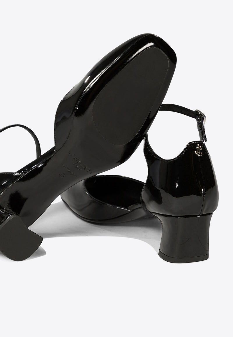 Jimmy Choo Pixie 45 Leather Pumps PIXIE/BH 45PZBBLACK/CRYSTAL_74207 Black