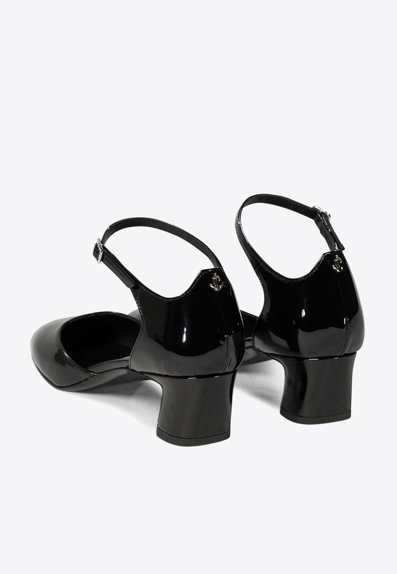 Jimmy Choo Pixie 45 Leather Pumps PIXIE/BH 45PZBBLACK/CRYSTAL_74207 Black