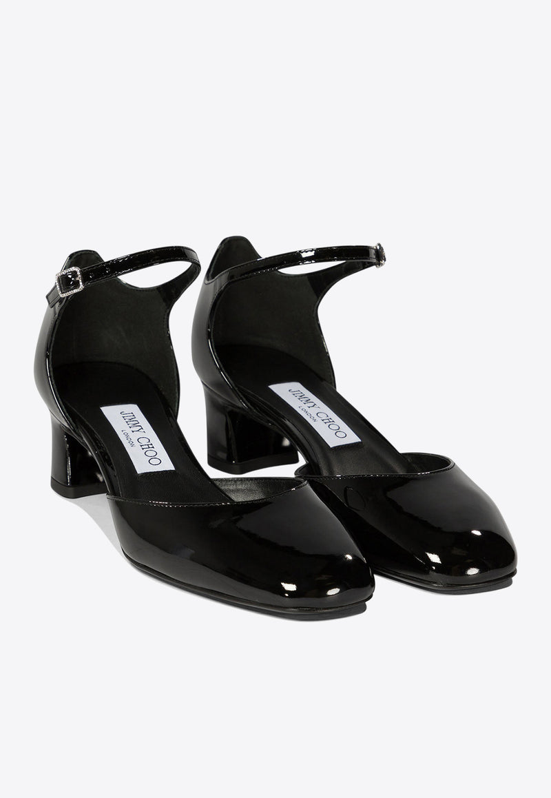 Jimmy Choo Pixie 45 Leather Pumps PIXIE/BH 45PZBBLACK/CRYSTAL_74207 Black