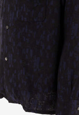 Needles Abstract Jacquard Shirt Blue PU162B-NAVY_74218