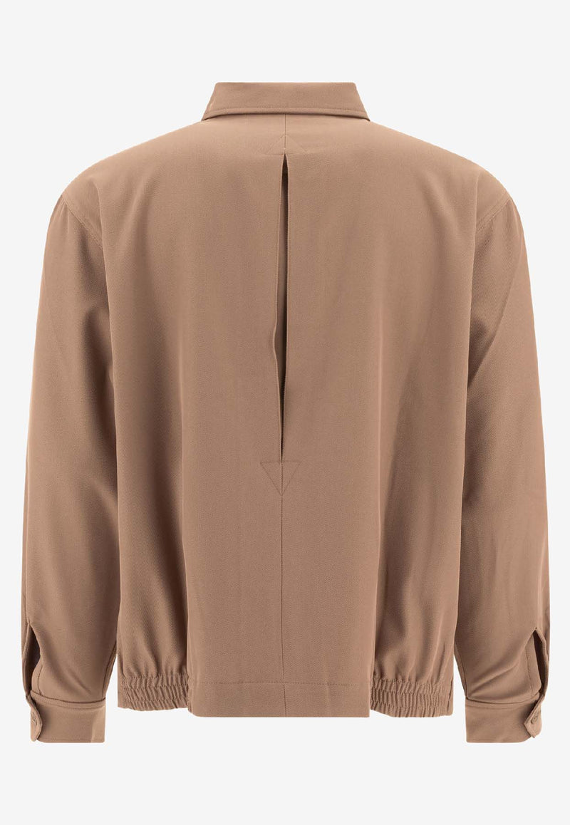 Needles Sport Zipped Overshirt  Beige PU212A-TAUPE_74224