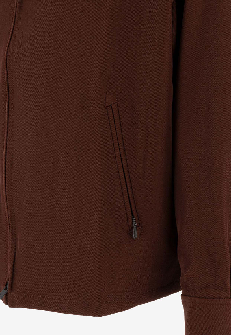 Needles Sport Zipped Overshirt  Brown PU212C-BROWN_74225