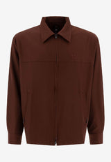 Needles Sport Zipped Overshirt  Brown PU212C-BROWN_74225