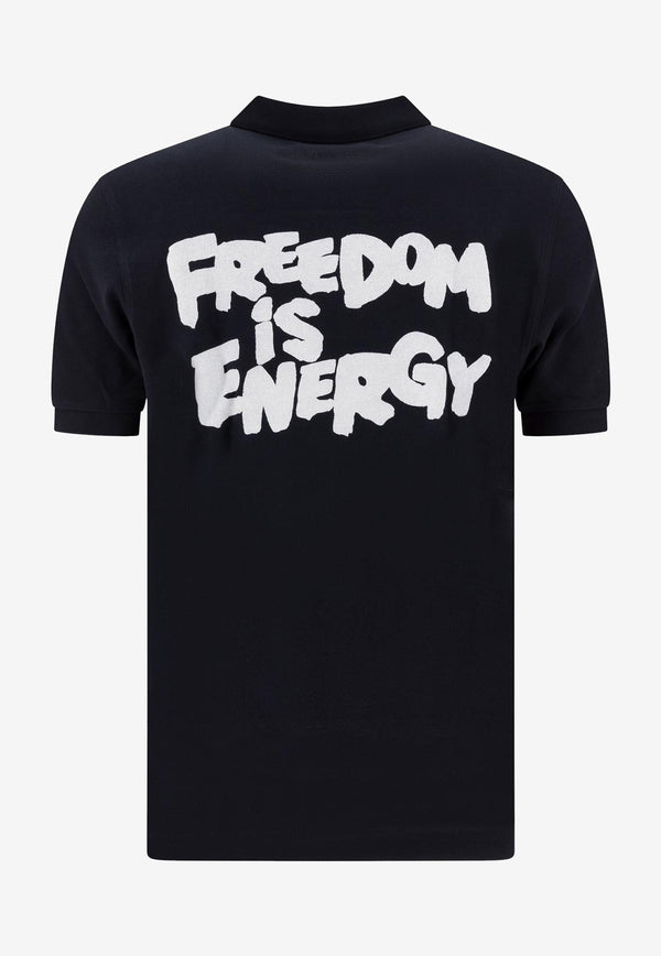 Comme Des Garçons X Fred Perry Printed Polo T-shirt Navy FN-T501B-W24NAVY_74237