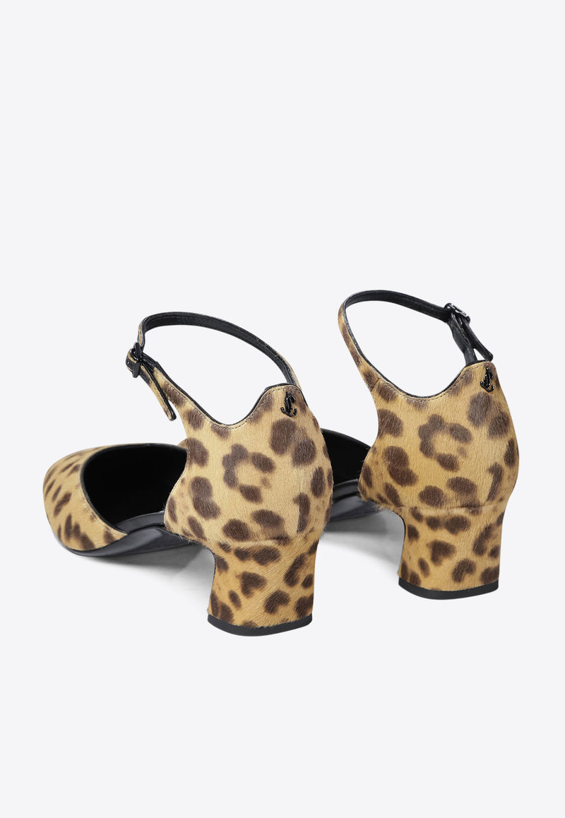 Jimmy Choo Pixie 45 Leopard Print Pumps PIXIE/BH 45LOPNATURAL_74325 Brown