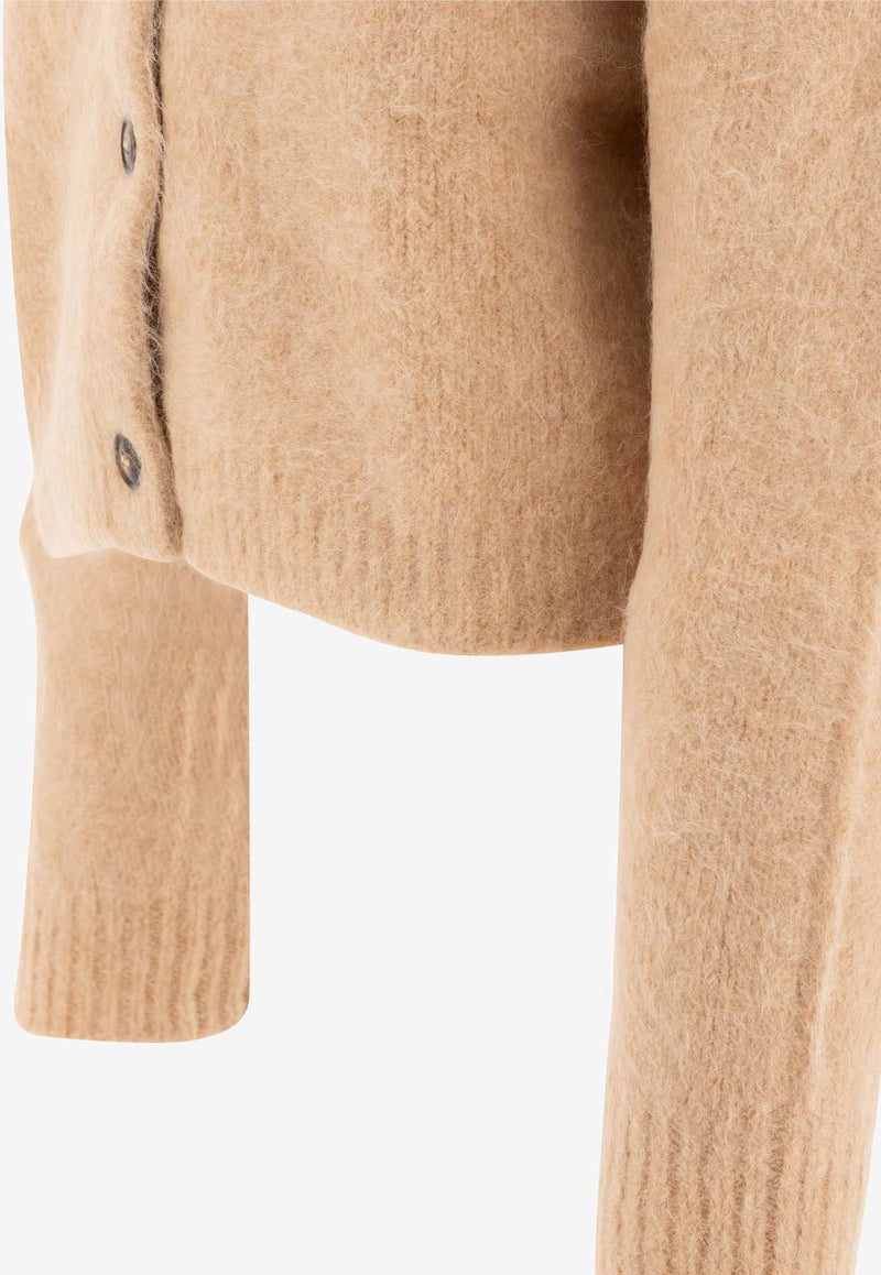 Loulou Studio Arsen Alpaca Blend Cardigan Beige ARSENBEIGE MELANGE_74352