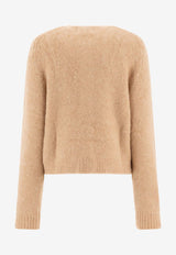 Loulou Studio Arsen Alpaca Blend Cardigan Beige ARSENBEIGE MELANGE_74352