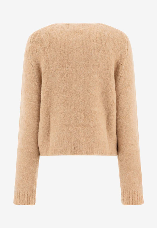 Loulou Studio Arsen Alpaca Blend Cardigan Beige ARSENBEIGE MELANGE_74352