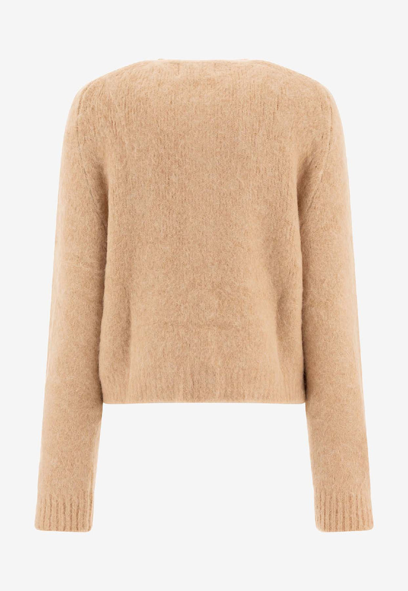 Loulou Studio Arsen Alpaca Blend Cardigan Beige ARSENBEIGE MELANGE_74352