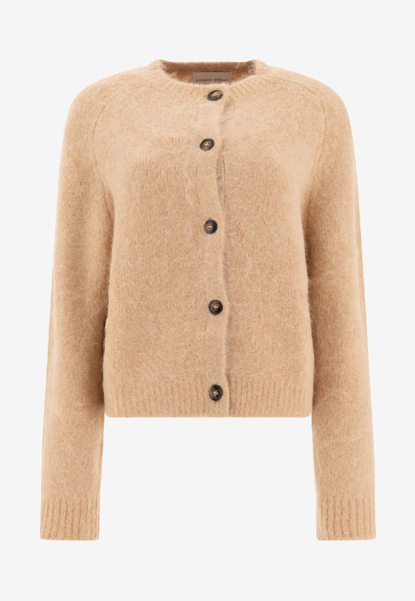 Loulou Studio Arsen Alpaca Blend Cardigan Beige ARSENBEIGE MELANGE_74352