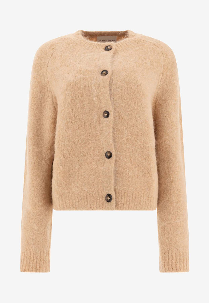 Loulou Studio Arsen Alpaca Blend Cardigan Beige ARSENBEIGE MELANGE_74352