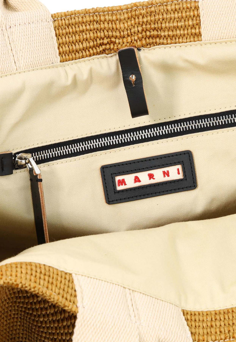 Marni Large East-West Raffia Tote Bag Natural SHMP0078U0P3860Z0R42_74397