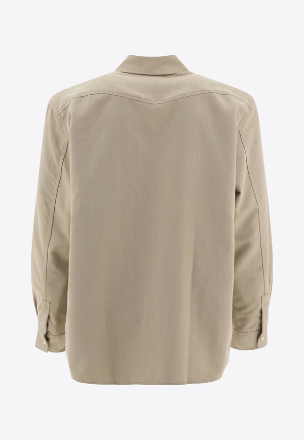 Our Legacy Frontier Buttoned Shirt Green M4242FLLUCID PISTACHIO RURAL WOOL_74418