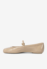 Gianvito Rossi Carla Patent Leather Ballet Flats Sand G2222305GOMSAND_74522
