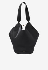 Khaite Small Lotus Leather Tote Bag Black H2043-914200_74619