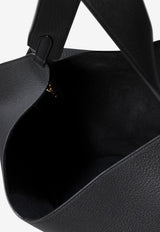 Khaite Small Lotus Leather Tote Bag Black H2043-914200_74619
