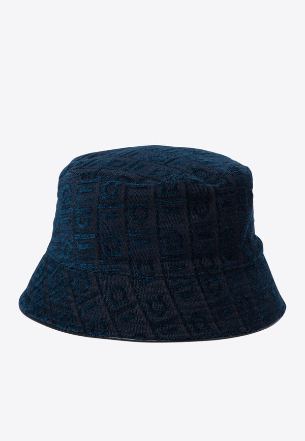 Ferragamo Gancini Monogram Bucket Hat Blue 0780656_74739