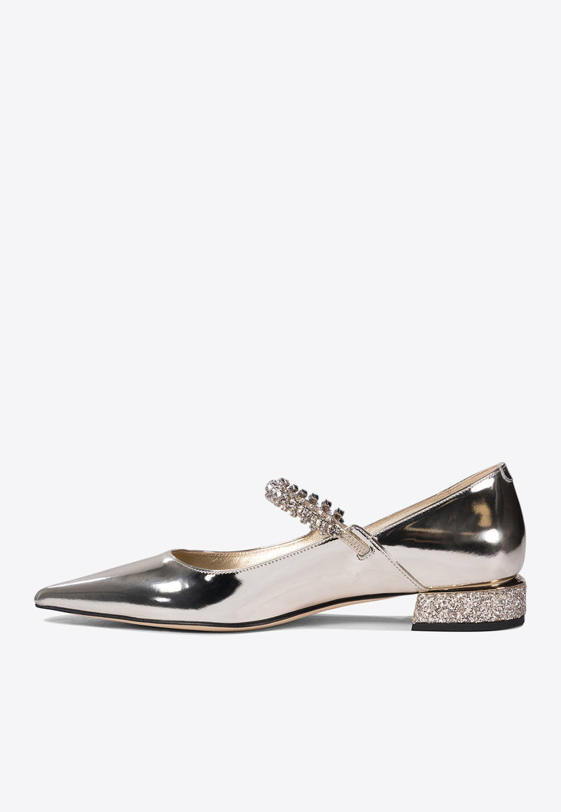 Jimmy Choo Bing Crystal-Strap Ballerina Flats BING PUMP FLATJBZGOLD/SAND_74956 Gold