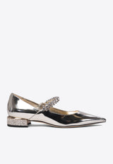 Jimmy Choo Bing Crystal-Strap Ballerina Flats BING PUMP FLATJBZGOLD/SAND_74956 Gold