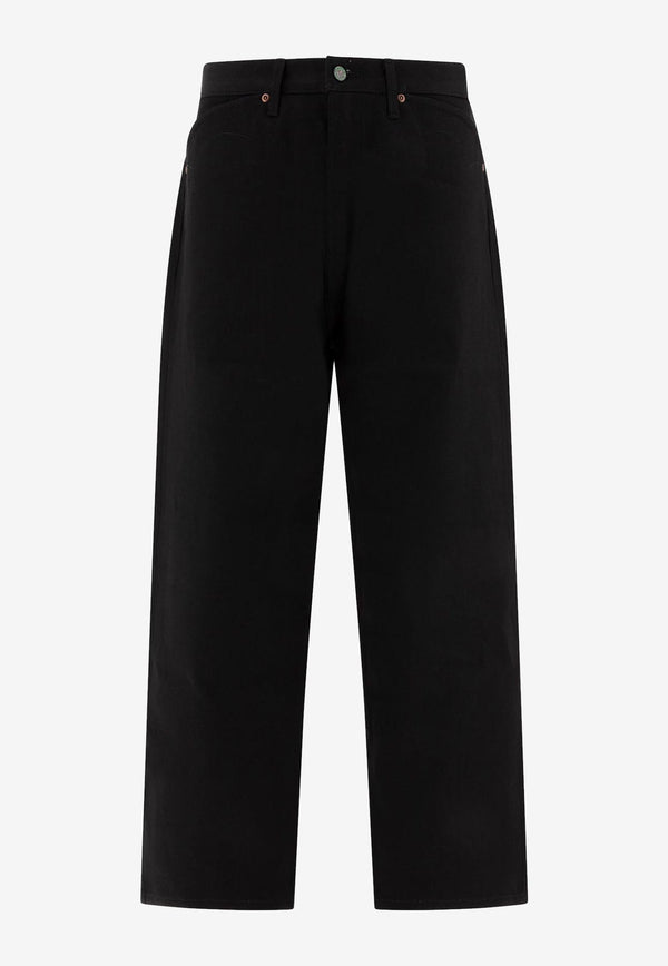 Brain Dead Logo Patch Straight Jeans Black P24B08004138SOLID BLACK_74814