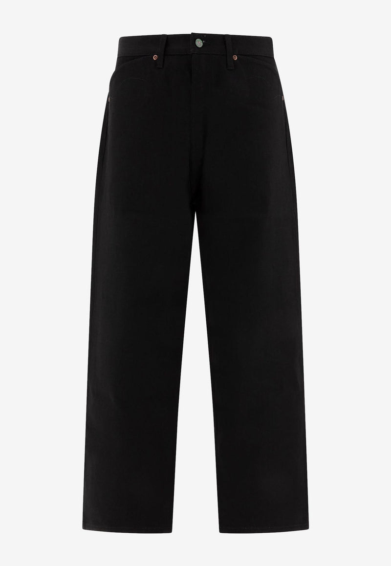 Brain Dead Logo Patch Straight Jeans Black P24B08004138SOLID BLACK_74814