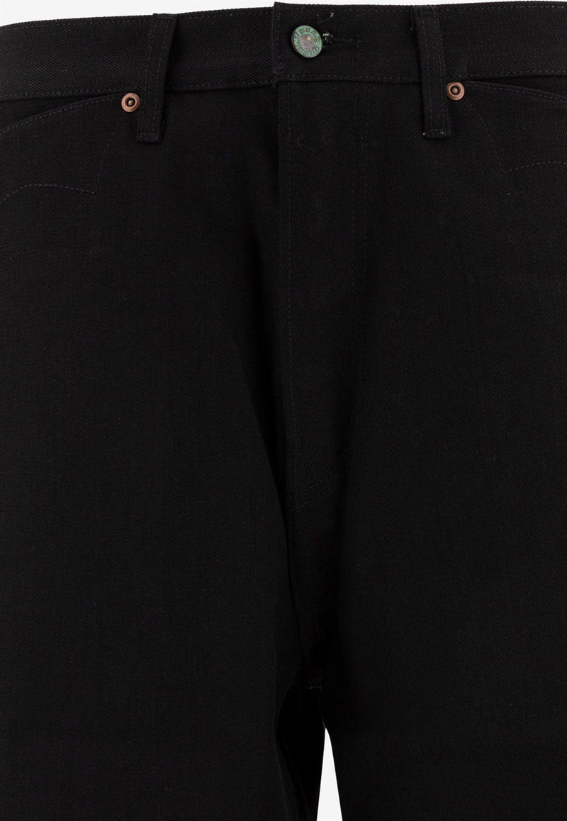 Brain Dead Logo Patch Straight Jeans Black P24B08004138SOLID BLACK_74814
