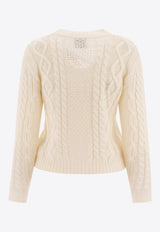 Rakkì Buttoned Wool Cardigan SOUFFLE CARDIGAN WVBIANCO LANA_74935