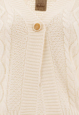 Rakkì Buttoned Wool Cardigan SOUFFLE CARDIGAN WVBIANCO LANA_74935