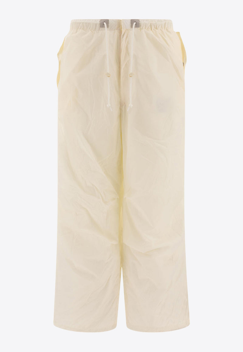 Beams Plus Elastic-Waist Track Pants White 3824031413905_75065