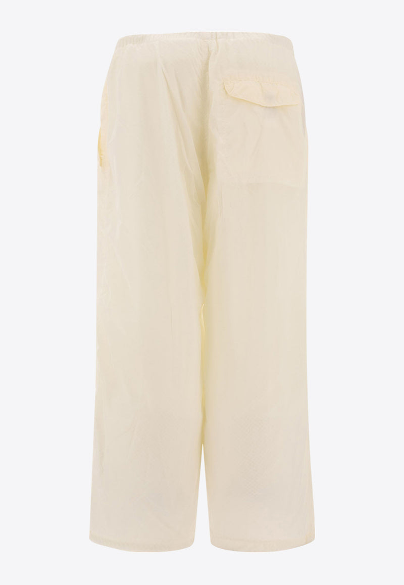 Beams Plus Elastic-Waist Track Pants White 3824031413905_75065
