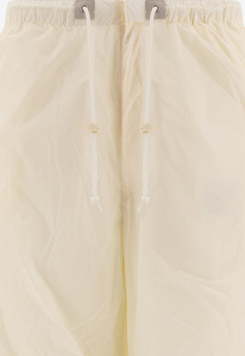 Beams Plus Elastic-Waist Track Pants White 3824031413905_75065