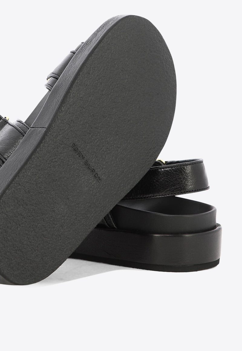 Tory Burch Kira Leather Flatform Sandals Black 144328001_75218