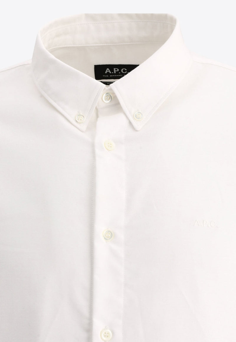 A.P.C. Essential Long-Sleeved Shirt White COECK-H12499AAB_75245