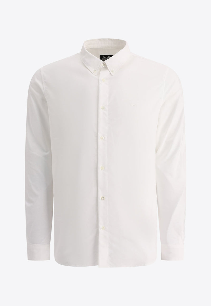 A.P.C. Essential Long-Sleeved Shirt White COECK-H12499AAB_75245