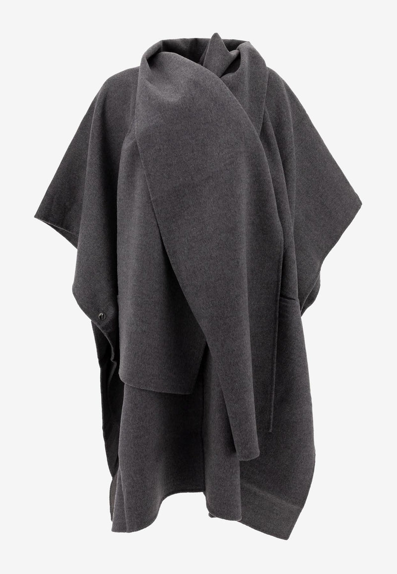 Toteme Double-Scarf Wool Poncho Gray 251-WRO4321-FB0006020_75259