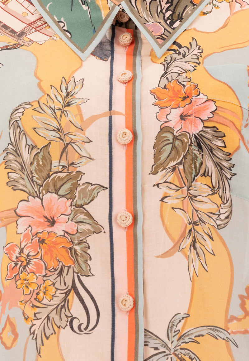 Zimmermann Tallow Short-Sleeved Shirt 1785TRS253NAUMP_75223