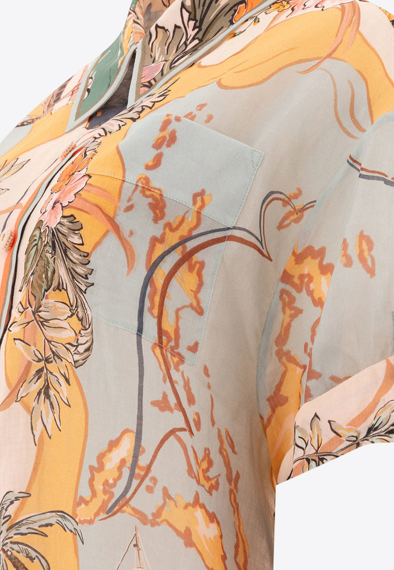 Zimmermann Tallow Short-Sleeved Shirt 1785TRS253NAUMP_75223