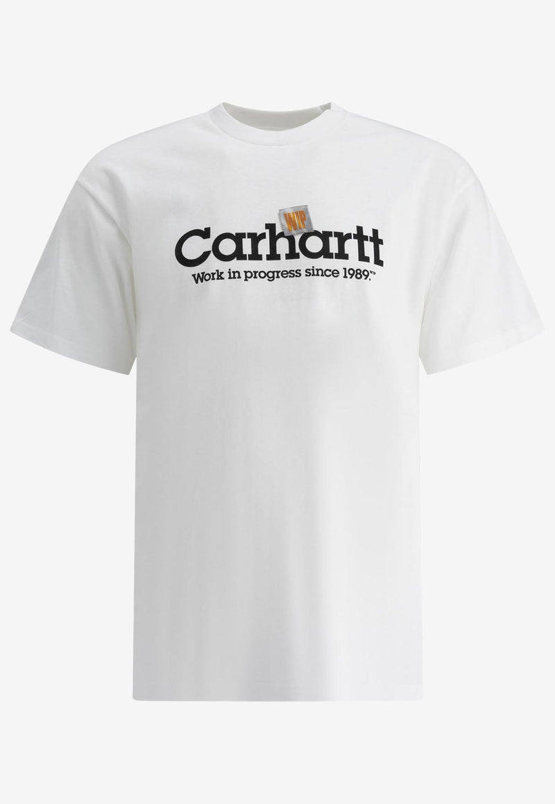 Carhartt Wip Label Script Print T-shirt White I03442102.XX_75302