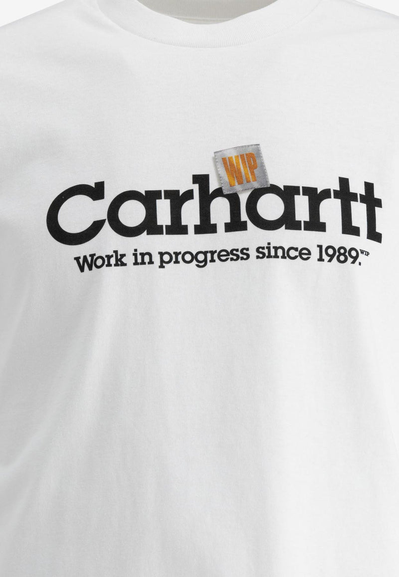 Carhartt Wip Label Script Print T-shirt White I03442102.XX_75302