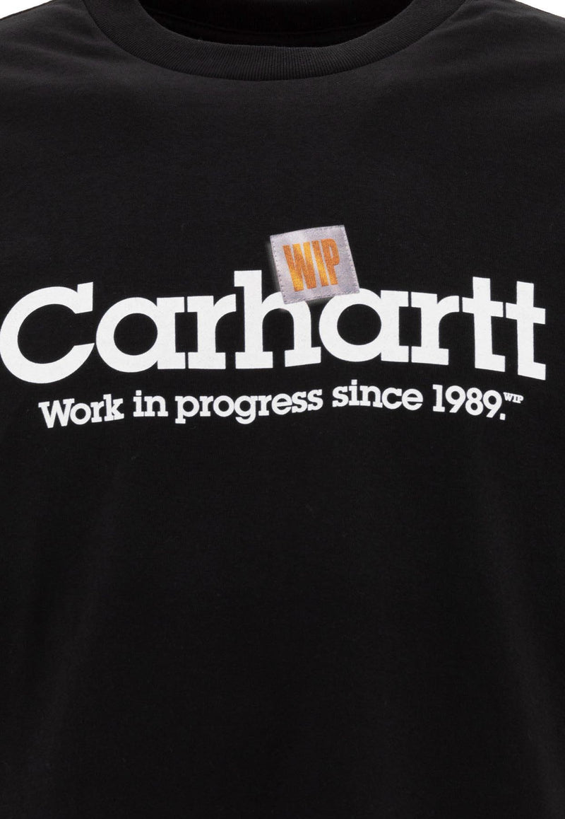 Carhartt Wip Label Script Print T-shirt Black I03442189.XX_75320