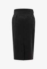 Alexander McQueen Foldover Midi Skirt Black 813474QJADA1000_75647
